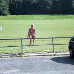 In a public park First in the middle of a meadow