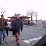 At the riverside on a stairway