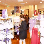 In a clothing store of a mall