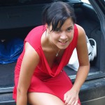 At a lake and a parking