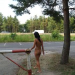 At a lake and a parking