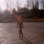 Near the harbour next to the river