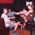 In a small bar disco