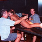 In a small bar disco