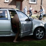 A long walk in the park of a palace