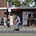 A long walk in the park of a palace