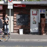 A long walk in the park of a palace