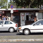A long walk in the park of a palace