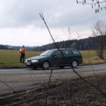 Very bold next to a road