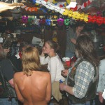 A birthday party in a bikers cafeteria