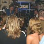 A birthday party in a bikers cafeteria