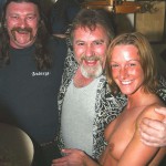 A birthday party in a bikers cafeteria