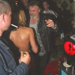 A birthday party in a bikers cafeteria