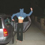 A birthday party in a bikers cafeteria