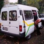 At a party and on the way to and from