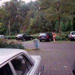 At a party and on the way to and from