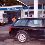 At a party and on the way to and from