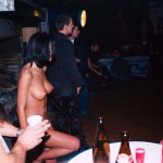 At a party and on the way to and from