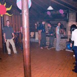 At a party and on the way to and from