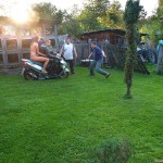 At a living home and in the garden