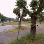 In a small village at a streetside cafe