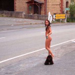 In a small village at a streetside cafe