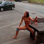 In a small village at a streetside cafe