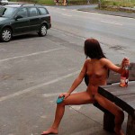 In a small village at a streetside cafe