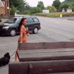 In a small village at a streetside cafe