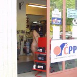 At a car and motorbike dealer