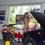 At a car and motorbike dealer