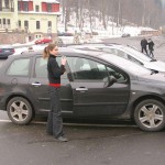 At a streetside flea market