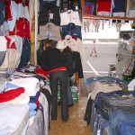 At a streetside flea market