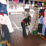 At a streetside flea market