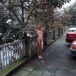 At a parking lot of a bus station