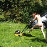 At a holiday home and in a bar with some friends