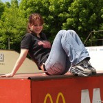 Playing ball at a sports field