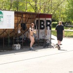 Playing ball at a sports field