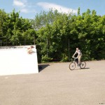Playing ball at a sports field
