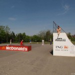 Playing ball at a sports field