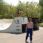 Playing ball at a sports field