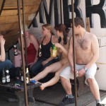 Playing ball at a sports field