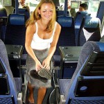 On the road in a tourist bus