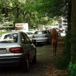 On the bus and on a playground