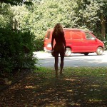 On the bus and on a playground