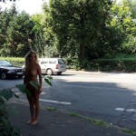 On the bus and on a playground