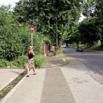 Stripping while walking on a street