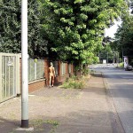 Stripping while walking on a street