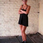 On a street right next to the stadion