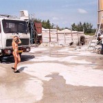 At a big construction site